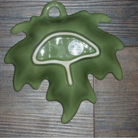 SALE Ceramic Leaf Candy Relish Dish, Thanksgiving, Tea Light Candles, New - Picture 8 of 8